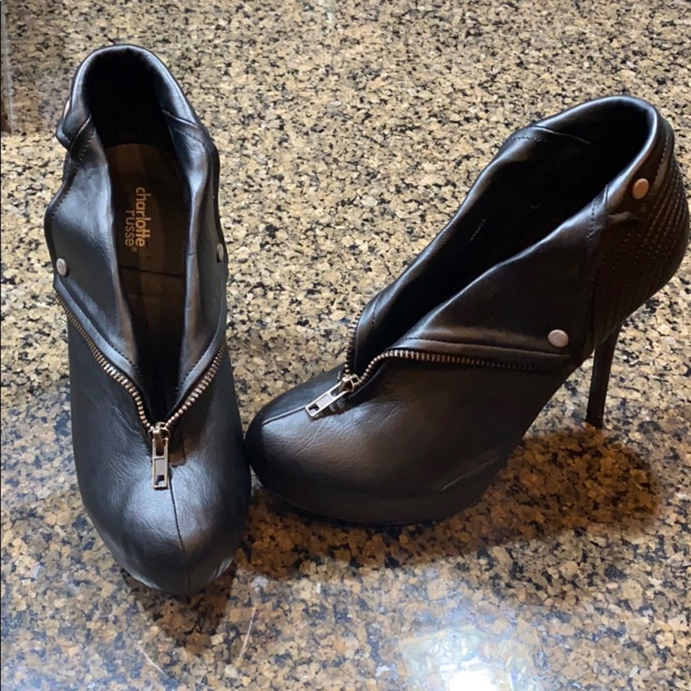 Black Zipper Booties